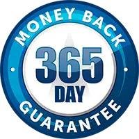 Nervala 365-day money back guarantee badge for nerve support supplement